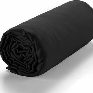 Drap Housse 160x200 +30 Cm Satin De Coton Noir