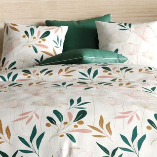 Housse De Couette 240x260 Cm + 2 Taies D'oreiller 63x63 Cm 100% Coton 57 Fils Kano