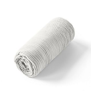 Drap Housse 180x200 Cm Gaze De Coton Blanc Pur