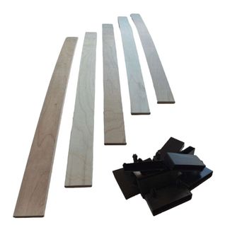 5 Lattes Bois + Embouts - 780x53x8 Mm - Idéal Réparer Sommier / BZ / Clic Clac