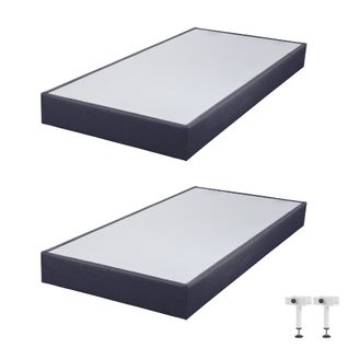 Sommier Tapissier Sp18 Volcan 2x90x200 Lattes Bois Massif - H.18 Cm - Made In France