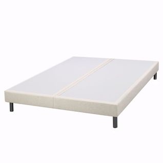 Sommier Tapissier + Pieds Sr15 Sahara 2x90x190 Lattes Bois Massif - H.15 Cm