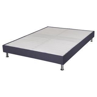 Sommier Tapissier + Pieds Omega Volcan 120x190 Lattes Bois - H.15 Cm - Made In France