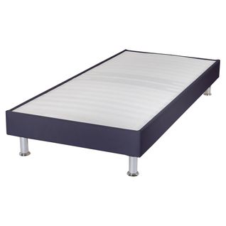 Sommier Tapissier + Pieds Omega Volcan 90x190 Lattes Bois - H.15 Cm - Made In France