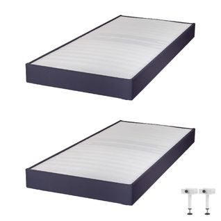 Sommier Tapissier Omega Volcan 2x90x200 Lattes Bois - H.15 Cm - Made In France