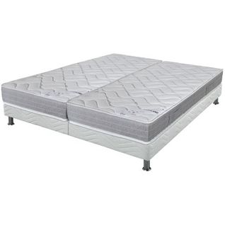 Matelas Maryland + Sommier Tapissier Omega - 2x80x190 - Mousse - Hauteur 20 Cm