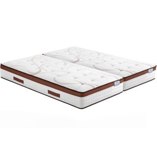 Matelas 2x80x200 Recif - Ressorts - Hauteur 30 Cm - Soutien Ferme Et Progressif