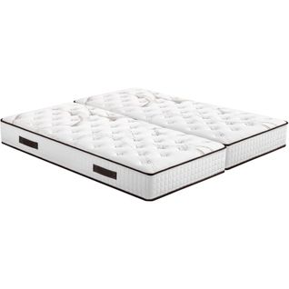 Matelas 2x90x200 Myriade - Mousse - Hauteur 21 Cm - 5 Zones - Soutien Medium