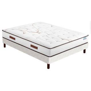 Matelas Repere + Sommier Sr15 - 160x200 - Ressorts - Hauteur 26 Cm - Soutien Ferme