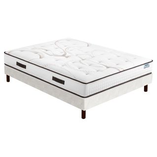 Matelas Mousse Moorea + Sommier Sr15 - 180x200 - Hauteur 25 Cm - Soutien Ferme