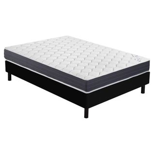 Matelas Ramage + Sommier Newkit - 160x200 - Ressorts - Hauteur 25 Cm - Soutien Ferme