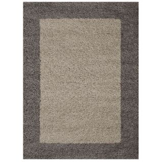 Shaggy - Tapis à Bordures - Taupe 200 X 290 Cm