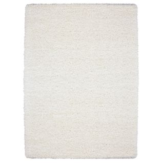 Shaggy - Tapis Uni à Poils Longs - Blanc Ivoire 200 X 290 Cm