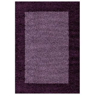 Shaggy - Tapis à Bordures - Violet 160 X 230 Cm