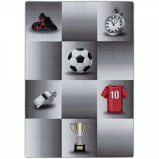 Patchwork - Tapis Enfant Lavable Gris 100 X 150 Cm