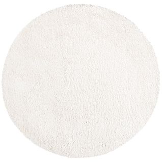 Tapis à Poils Longs Rond Softy Crème 200x200cm