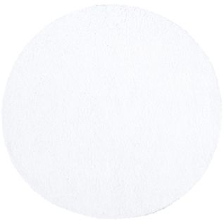 Tapis à Poils Longs Rond Softy Blanc Neige 200x200cm