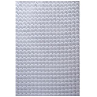 Tapis De Fourrure à Relief Argent 120x170cm