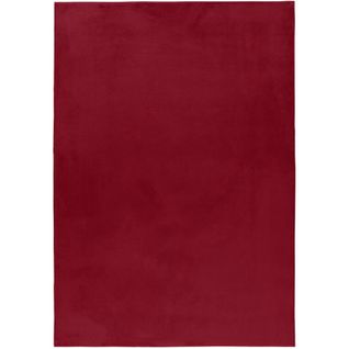 Tapis Fausse Fourrure Toucher Doux Rouge 80x150cm