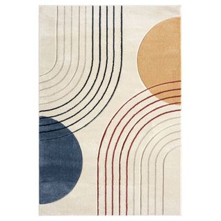 Tapis Bohème Chic Crème Et Multicolore 120x170cm