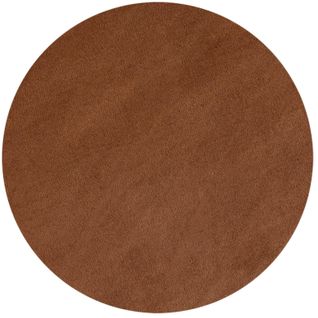 Tapis Lavable Rond En Microfibre Douce - Marron 200x200cm