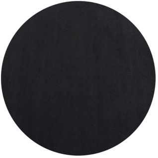 Tapis Lavable Rond En Microfibre Douce - Noir 160x160cm