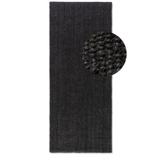 Tapis 80x150cm Jute Bouclé Jaipur Noir