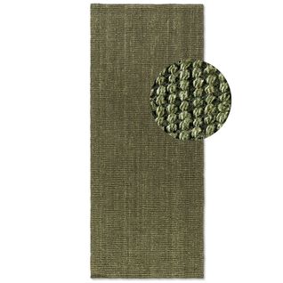 Tapis 80x200cm Jute Bouclé Jaipur Vert