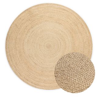 Tapis Rond En Jute Mahal Ivoire 140x140cm