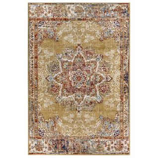 Tapis 200x280cm Style Vintage Madere Doré