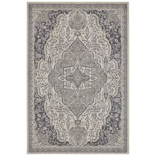Tapis Vintage Oriental Safia Crème Et Gris 200x280cm