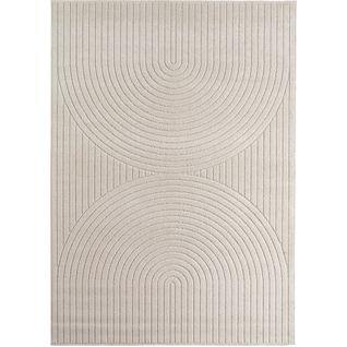 Tapis Poils Courts à Relief Paola Crème 120x170cm