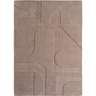 Tapis Côme Doux à Relief Beige 80x250cm