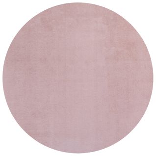 Tapis Doux 160x160cm Lavable Rose