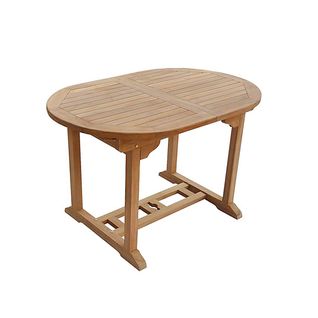 Salento - Table De Jardin Ovale Extensible En Teck