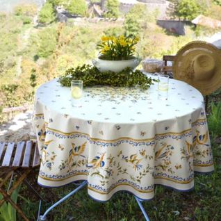 Nappes Polyester Moustier Bleu Promo Linge