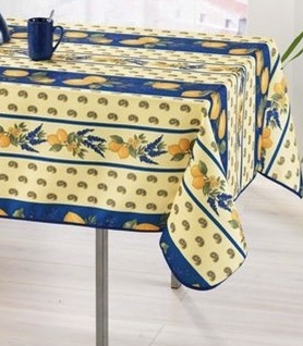 Nappes Provençales Polyester Citron Promo Linge