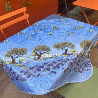 Nappe Provençale Rectangle Anti-tâche Arbre Olivier 100% Polyester