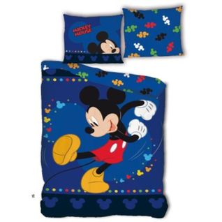Parure De Lit Réversible Mickey Qui Danse – 140x200 Cm – Disney Officiel