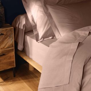 Drap Plat Lina - 100% Coton rose - Certifié
