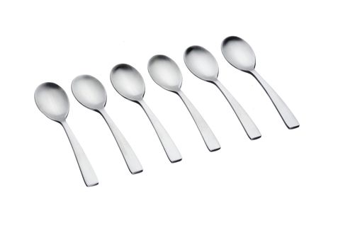 Lot De 6 Petites Cuillères En Inox Argent D