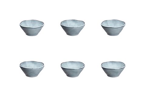 Lot De 6 Petits Bols En Grès Gris D10
