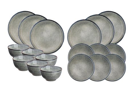 Lot De 18 Set Les Essentiels En Grès Gris D