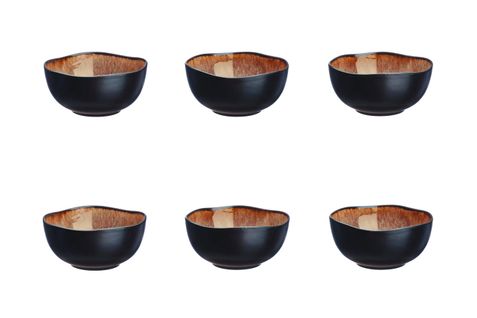 Lot De 6 Petits Bols En Grès Marron D12