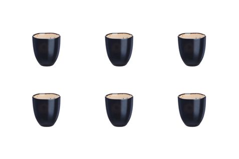 Lot De 6 Tasses En Grès Blanc D7