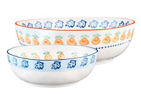 Lot De 2 Saladiers En Porcelaine De Haute Qualité (grade A), Peinte à La Main Blanc D