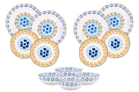 Lot De 12 Set Les Essentiels En Porcelaine De Haute Qualité (grade A), Peinte à La Main Blanc D27.5