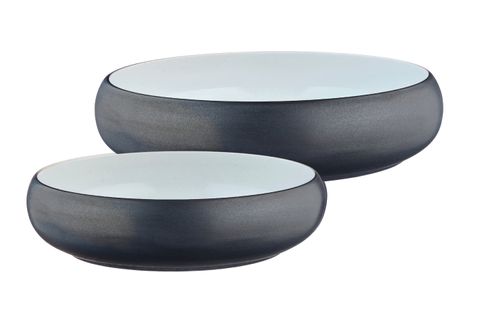 Lot De 2 Corbeilles à Fruits En Grès Noir D