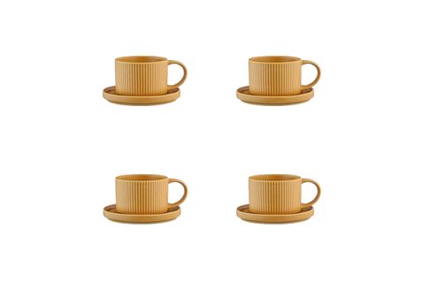 Tasse  15cl Et Soucoupe Ø12cm - 8 Pièces - Ocre