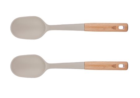 Lot De 2 Couverts à Salade En Bois Beige D